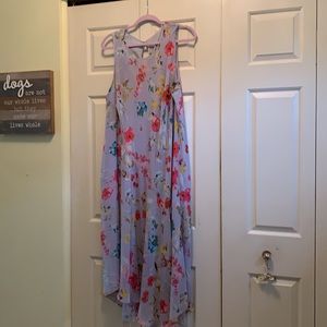 Purple Floral Maxi Dress